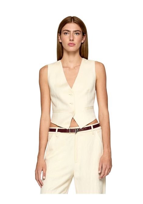 Gilet dondup donna DJ676 IF0041D slim twill lino pe25 DONDUP | Gilet | DJ676IF0041D XXX004